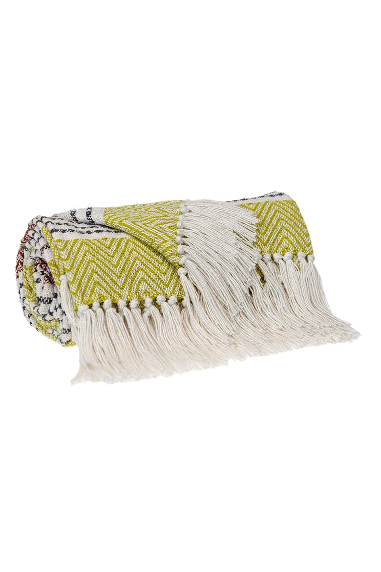 Kai Fringe Throw Blanket, Alternate, color, RUST MULTI