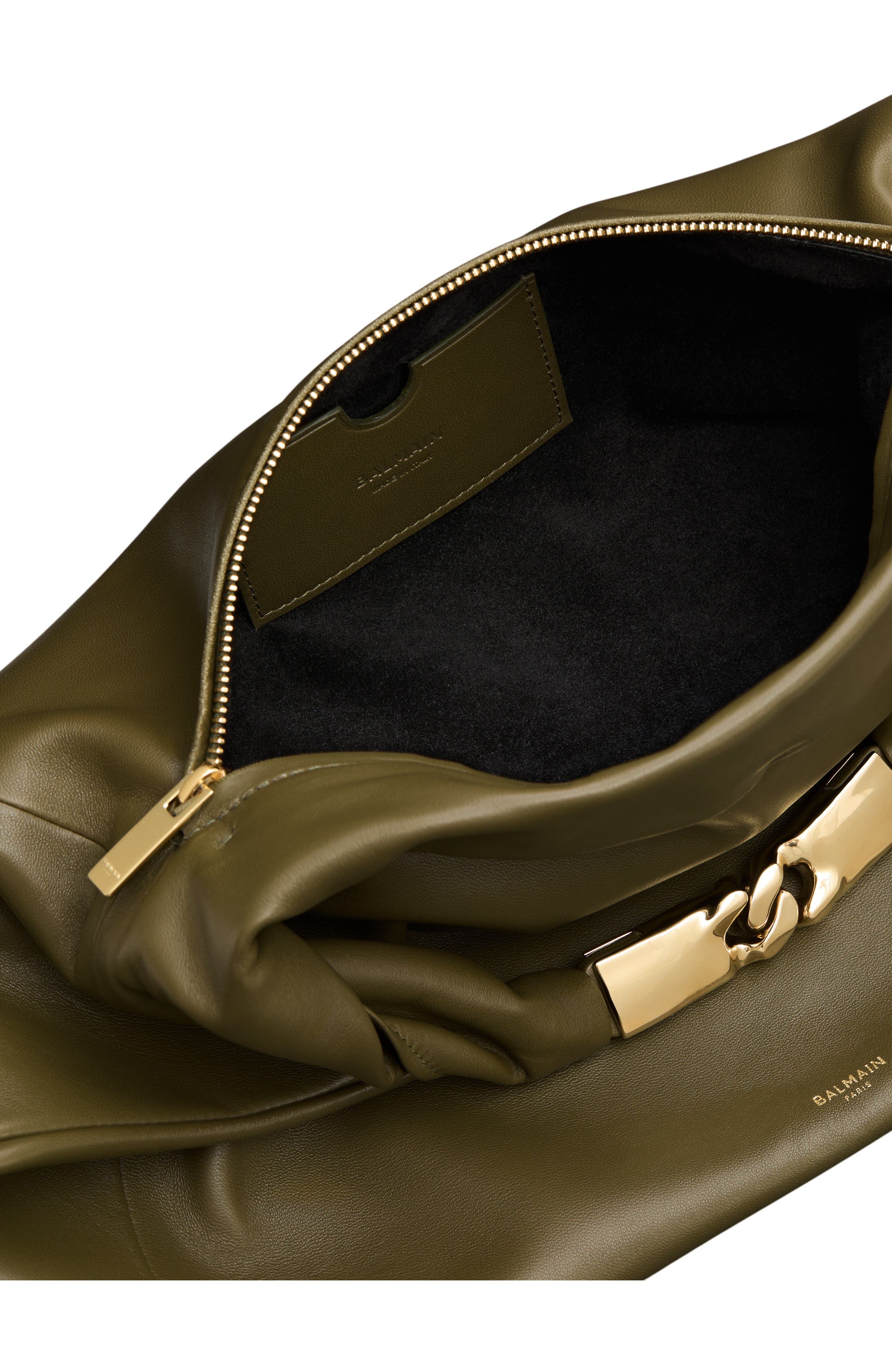 Dinner At 8 Medium Bag in Smooth Leather, Alternate, color, green