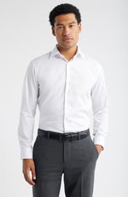 Nordstrom Trim Fit Royal Oxford Dress Shirt