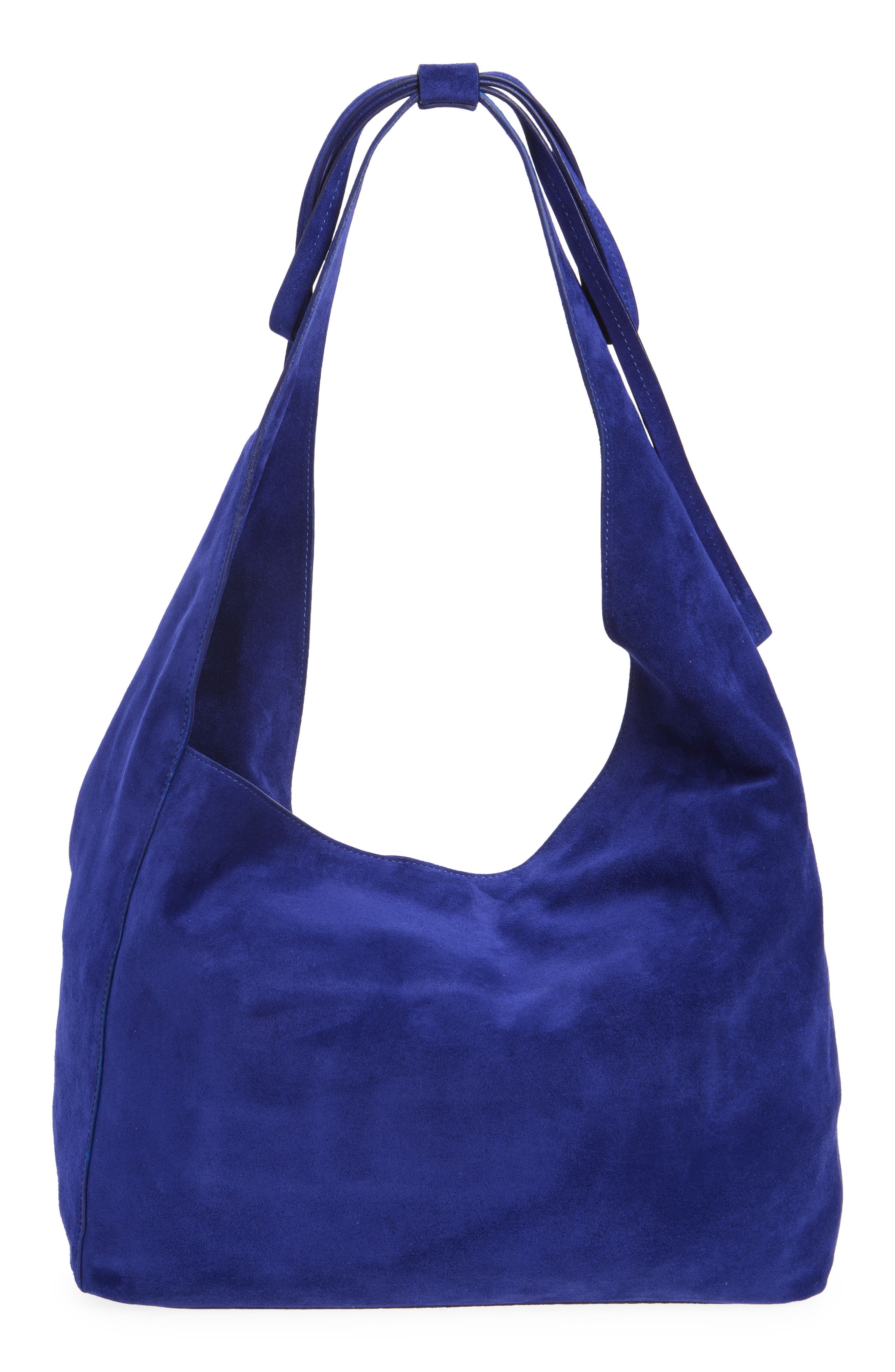 Medium Vittoria Suede Tote Bag, Alternate, color, COBALT SUEDE