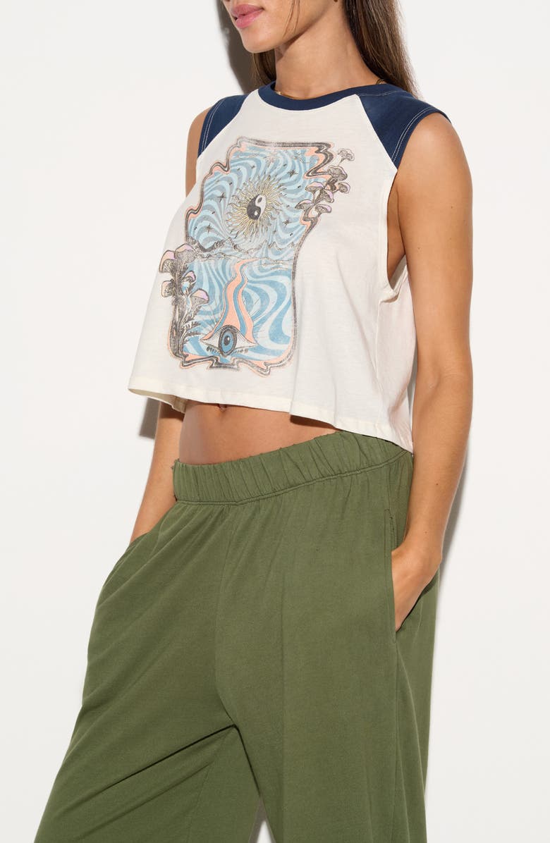 Spiritual Gangster Cosmic Mirage Rally Graphic Cotton Tank, Alternate, color, Vintage White