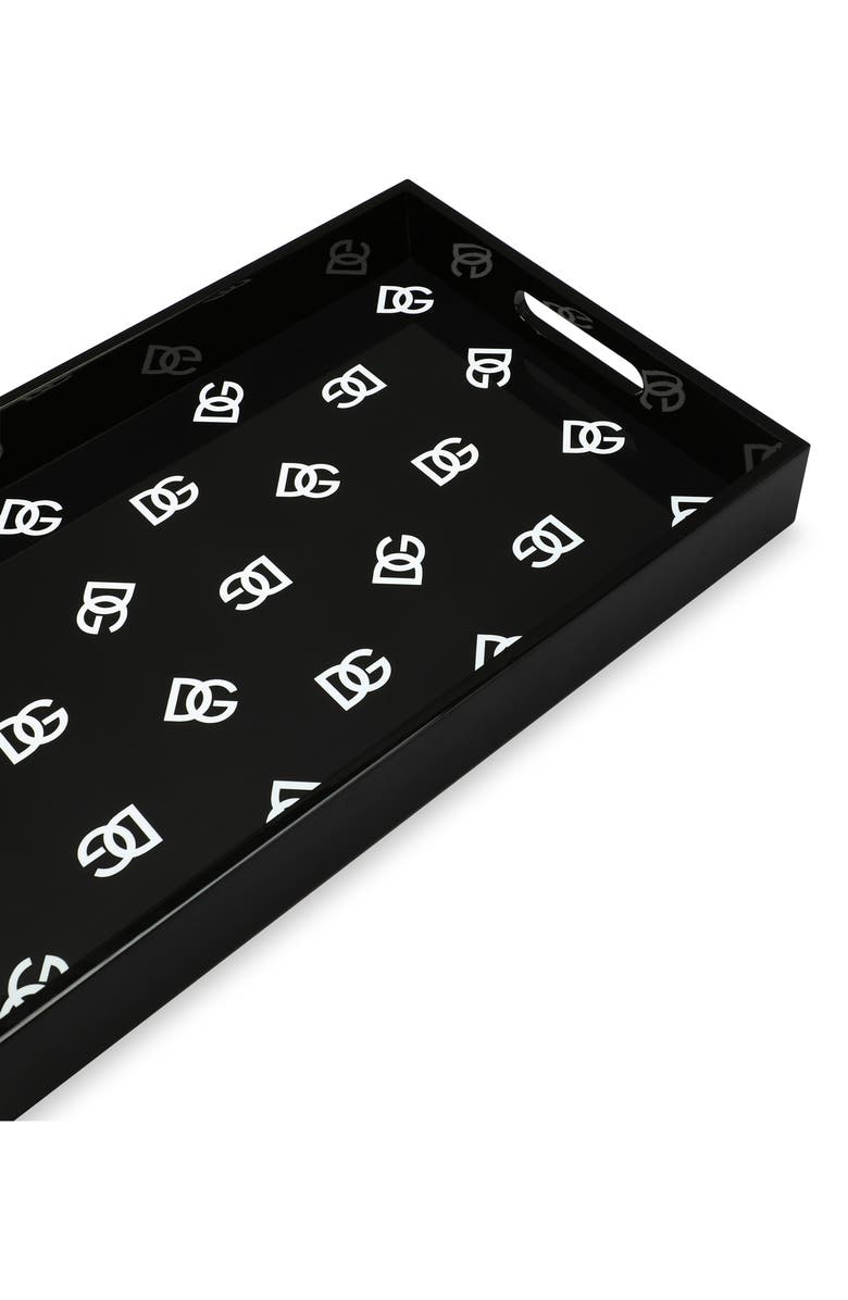 Dolce&Gabbana Carretto Rectangular Wood Tray, Alternate, color, Black
