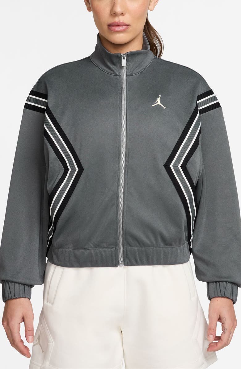 Jordan Brooklyn Track Jacket, Main, color, Iron Grey/ Black/ Sail/ Sail