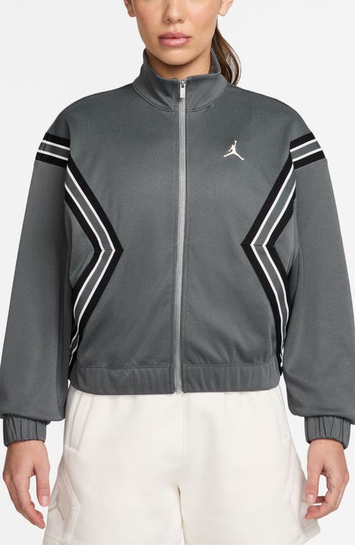 Jordan Brooklyn Track Jacket In Gray