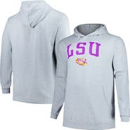 Champion Men's Champion Gray LSU Tigers Big & Tall Arch Over Logo Powerblend Pullover Hoodie