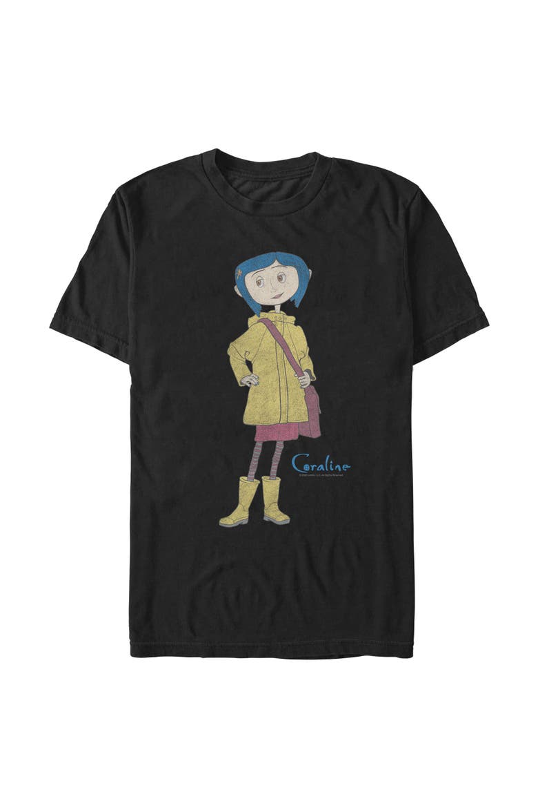 Men's Classic Raincoat Pose Short Sleeve T-Shirt, Main, color, Black