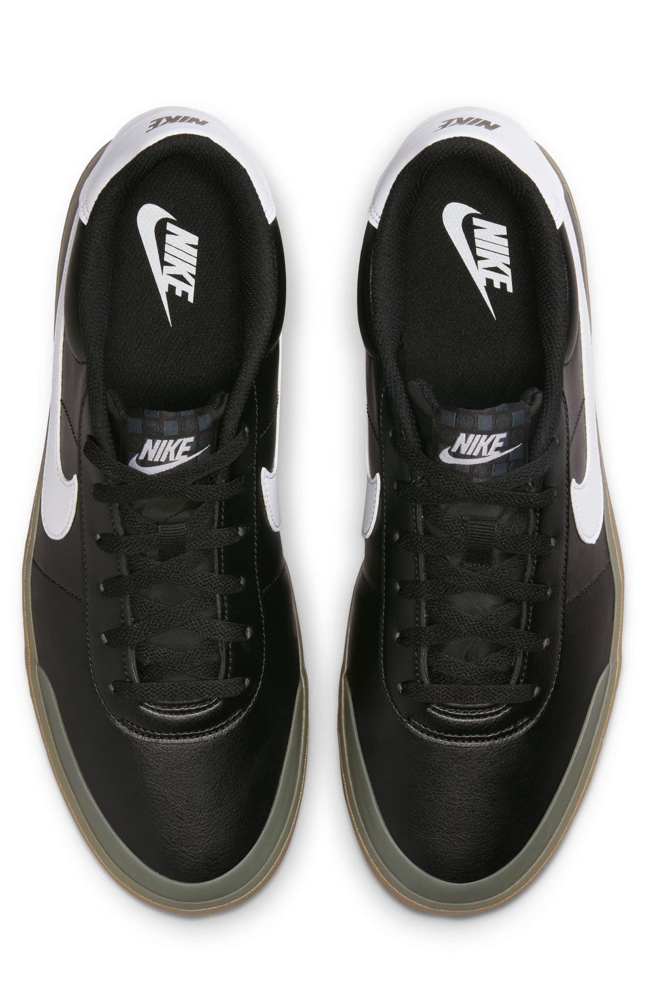 Nike Court Shot Low Top Sneaker, Alternate, color, Black/ White Gum