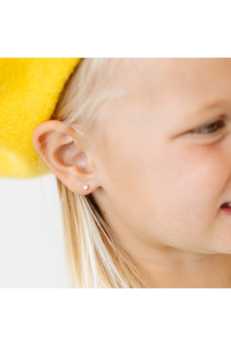 Mini Star Stud Earrings, Alternate, color, Gold