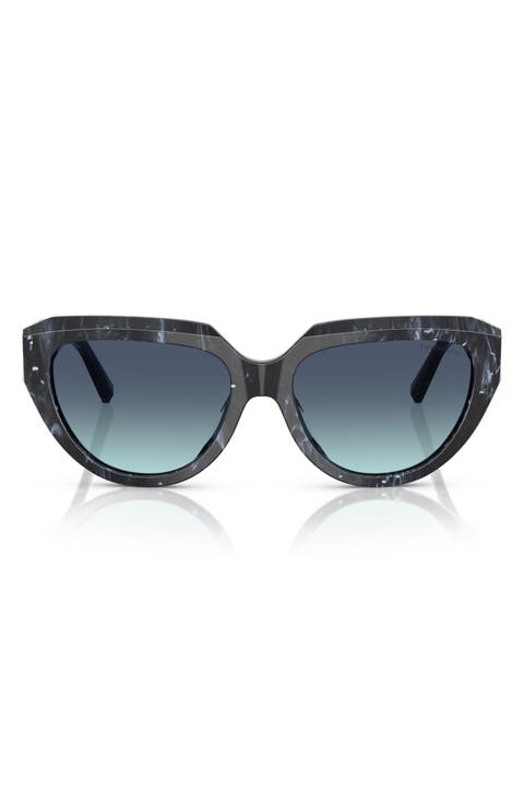 55mm Gradient Pillow Sunglasses