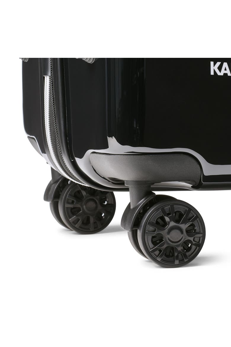Up in Paris Upright Suitcase, Alternate, color, Black