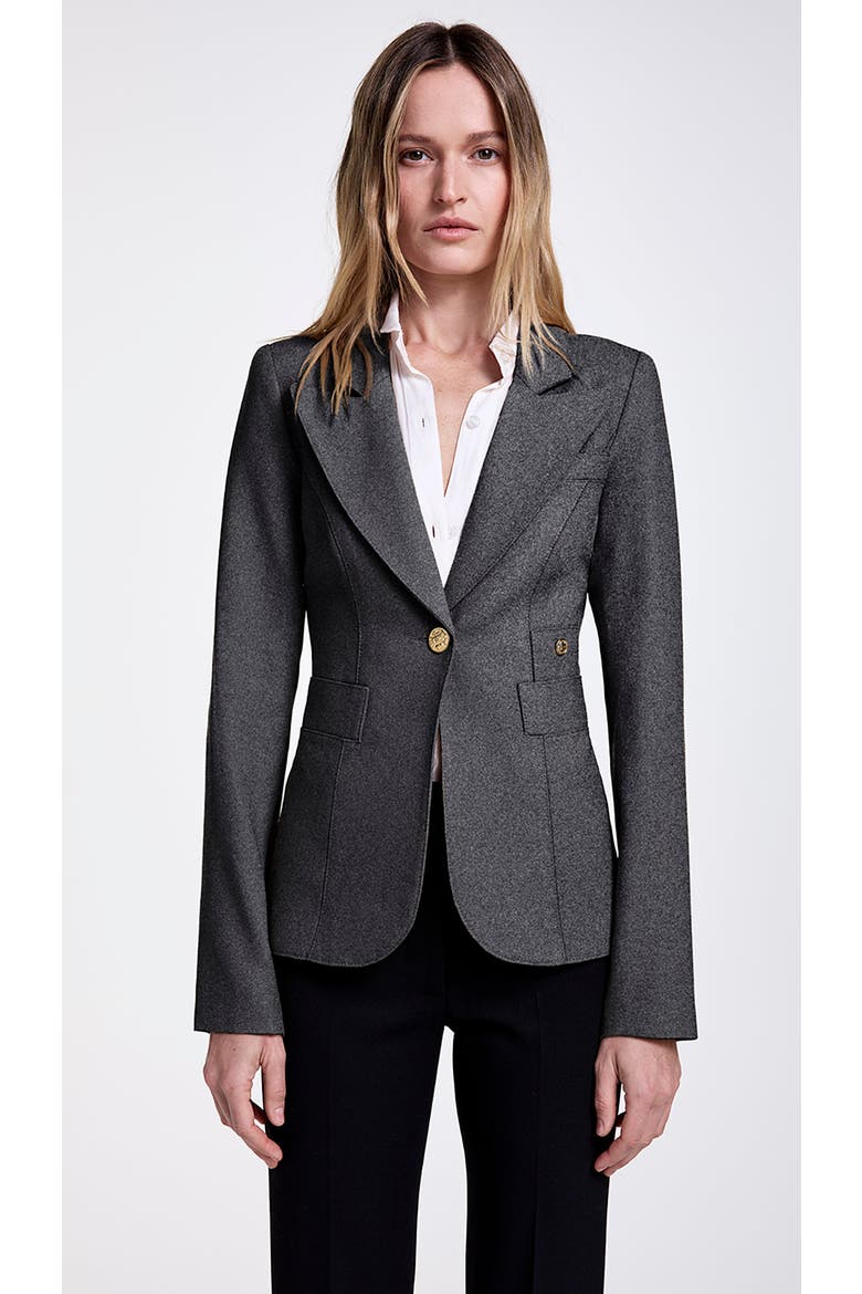 Wool Classic Duchess Blazer, Main, color, Charcoal