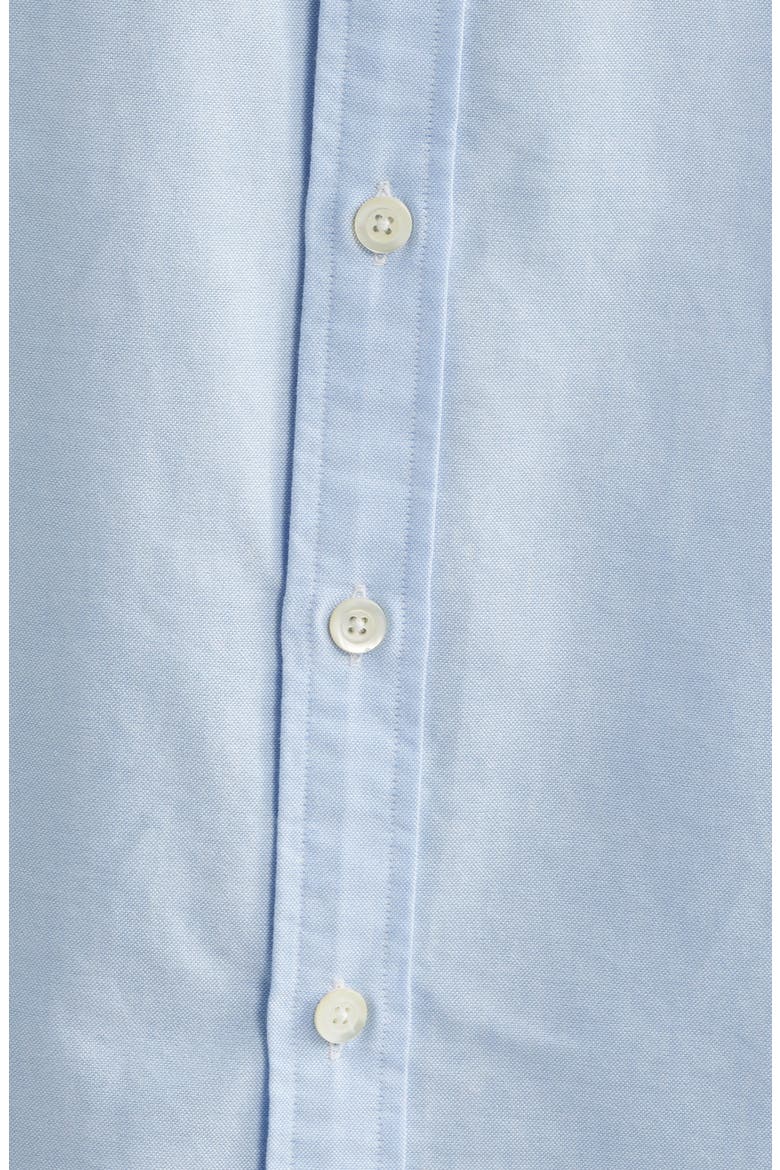 Light Blue Cotton Button-Down Oxford Shirt, Alternate, color, CHAMBRAY