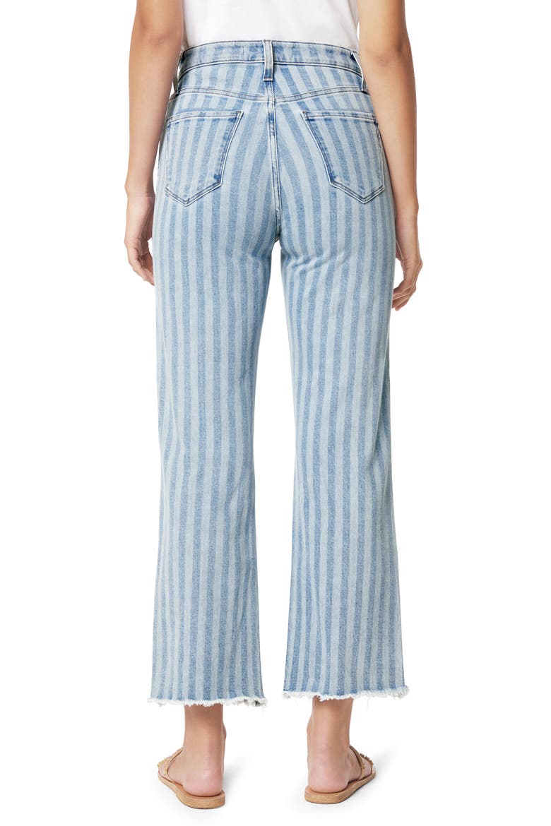 The Blake Stripe Fray Hem Crop Jeans, Alternate, color, TWO TONE
