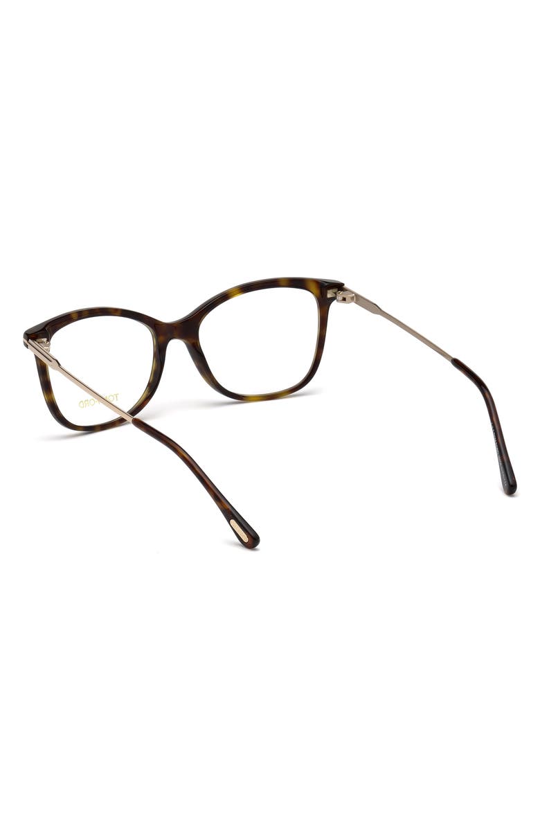 TOM FORD 52mm Cat Eye Optical Glasses, Alternate, color, 