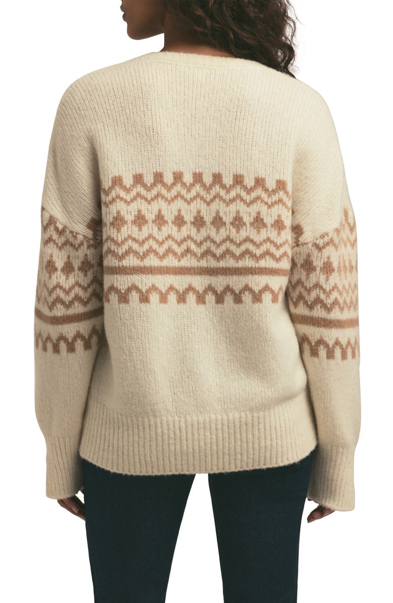 Favorite Daughter The Winter William Merino Wool Blend Sweater, Alternate, color, Ivory Fairisle