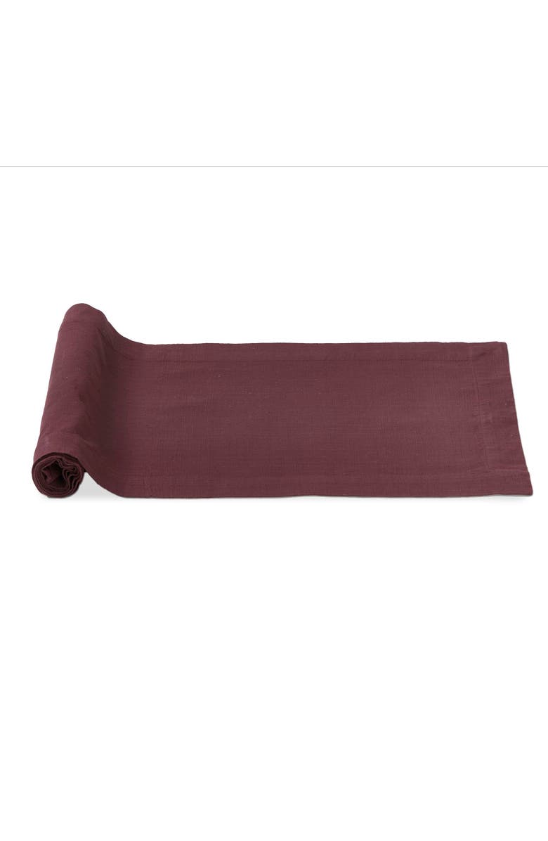 tag Threads Slub Runner Plum Purple Cotton Table Runner, Main, color, Purple