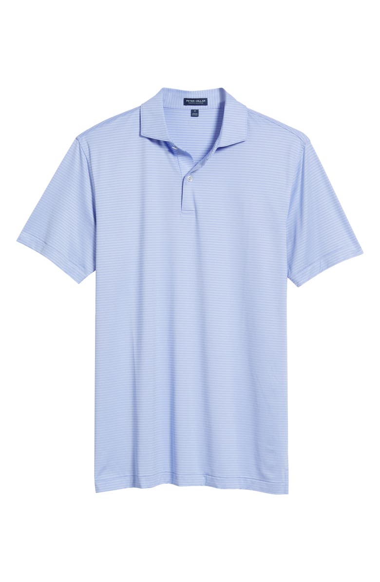 Peter Millar Crown Crafted Stripe Performance Jersey Polo, Alternate, color, Wisteria