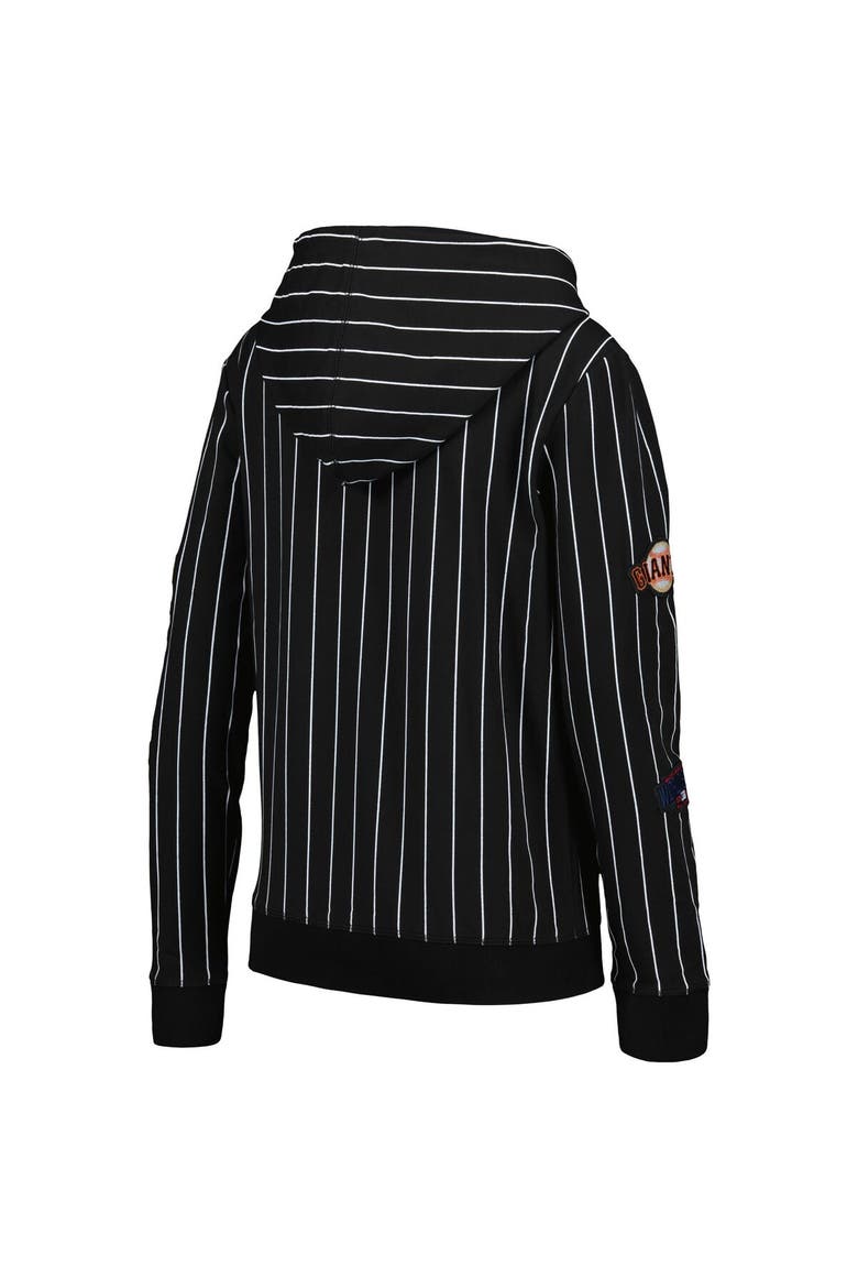 Women's New Era Black San Francisco Giants Pinstripe Tri-Blend Full-Zip Jacket, Alternate, color, Black