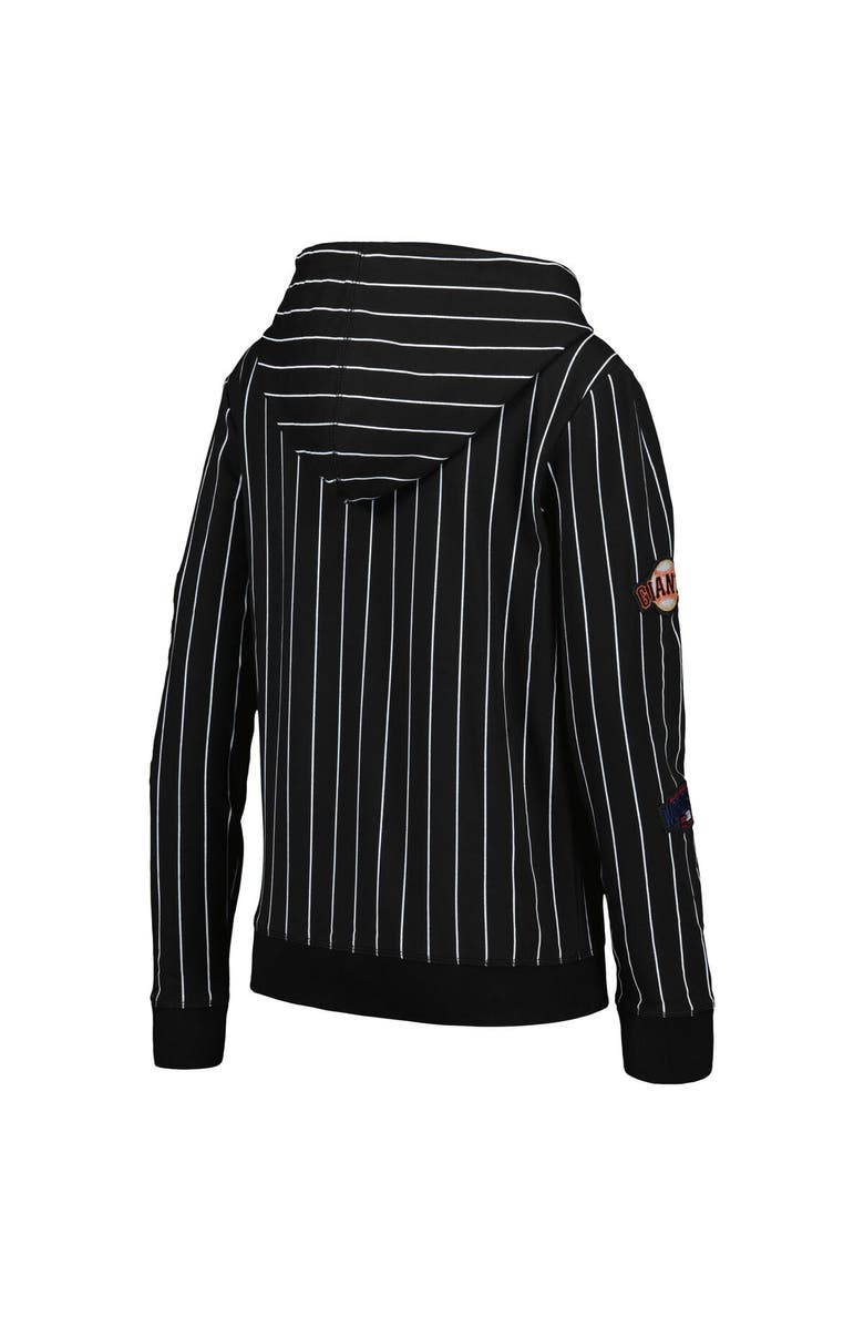 New Era Women's New Era Black San Francisco Giants Pinstripe Tri-Blend Full-Zip Jacket, Alternate, color, Black