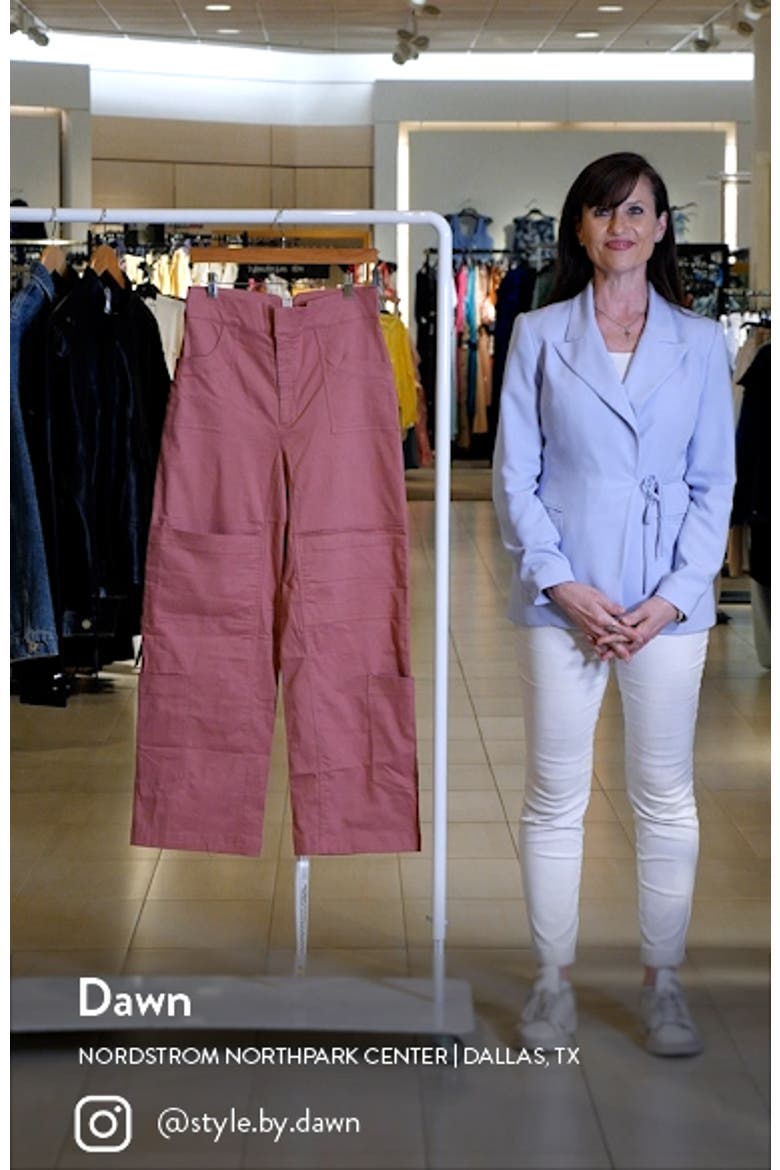 Foldover Waist Straight Leg Cargo Pants video