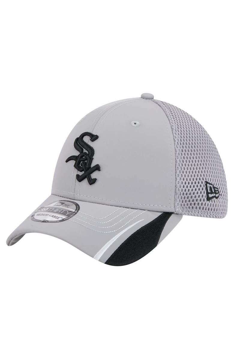 New Era Men's New Era Gray Chicago White Sox Linear 39THIRTY Flex-Fit Hat, Alternate, color, Gray
