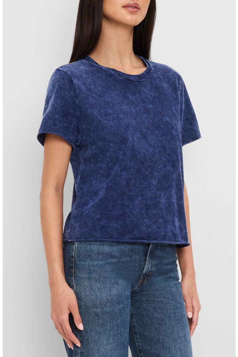 Jackie Raw Edge Crewneck T-Shirt, Alternate, color, NOCTURNAL