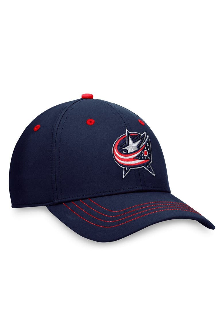 Men's Fanatics Branded Navy Columbus Blue Jackets Authentic Pro Rink Flex Hat, Alternate, color, Navy