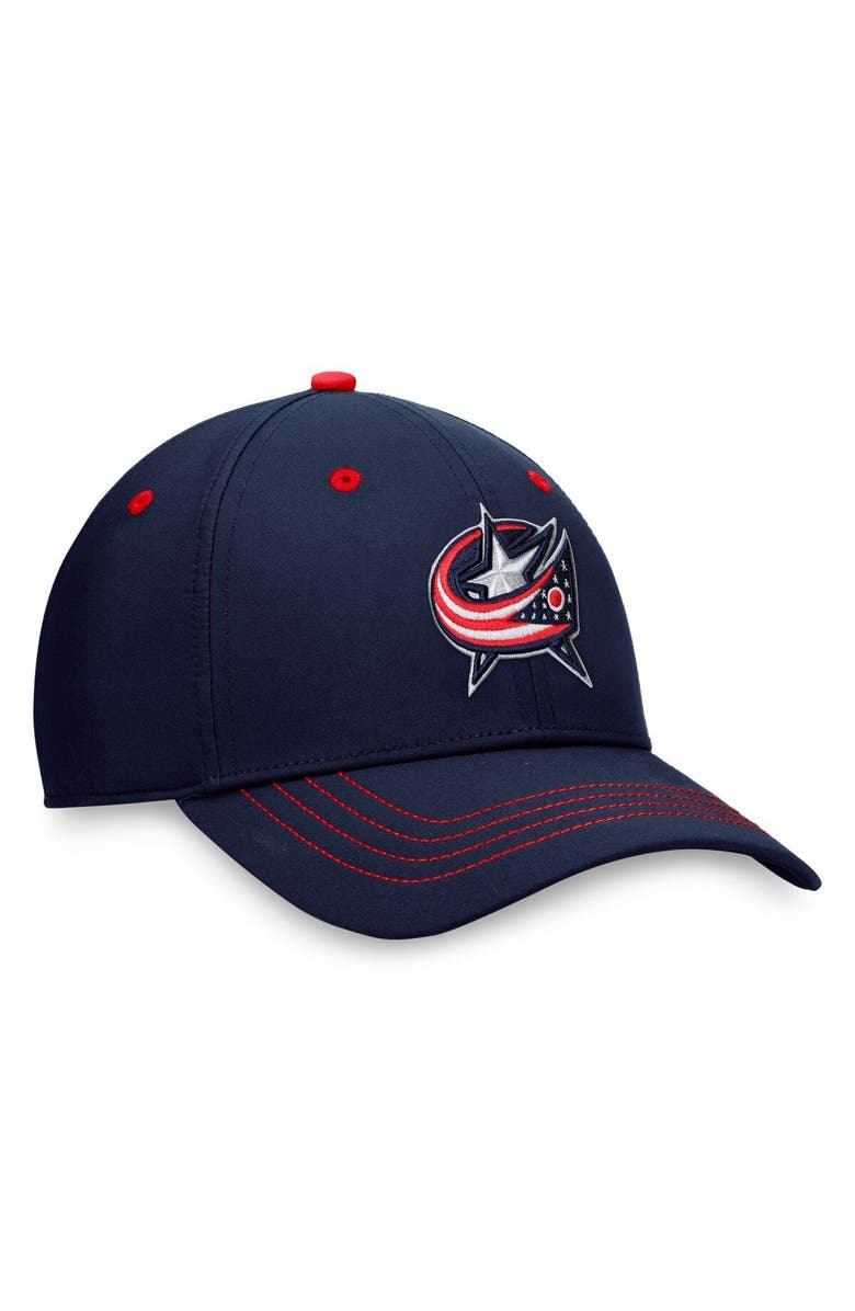 FANATICS Men's Fanatics Branded Navy Columbus Blue Jackets Authentic Pro Rink Flex Hat, Alternate, color, 