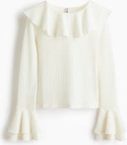 H&M Flounce-trimmed Top