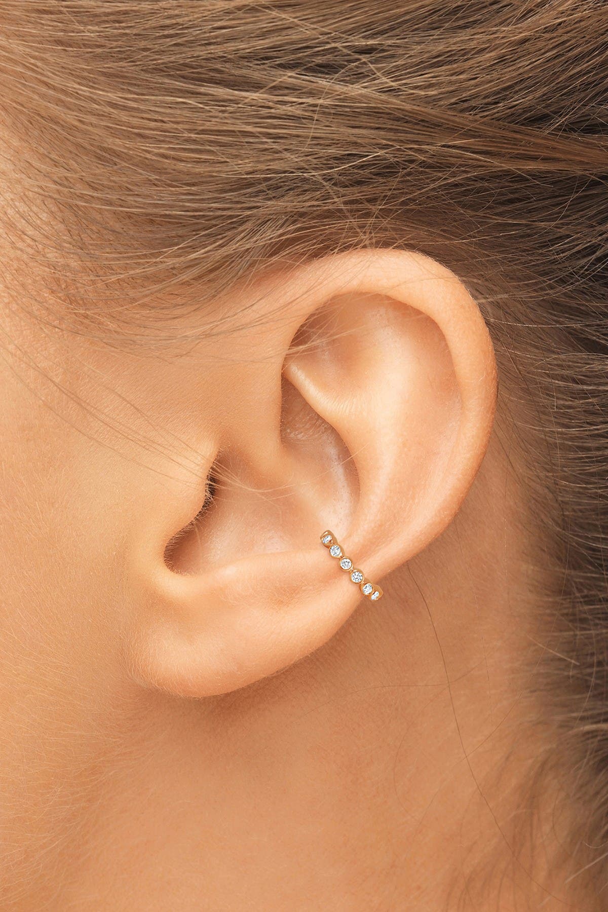 CENTRAL PARK Single Row Bezel Cuff Earring (Women) | Nordstromrack