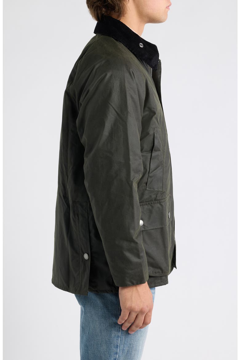 Bedale 125th Anniversary Waxed Cotton Jacket, Alternate, color, ARCHIVE OLIVE/ SEATTLE TARTAN