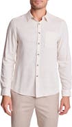 PAISLEY & GRAY Cabo Trim Fit Linen Blend Button-Up Shirt