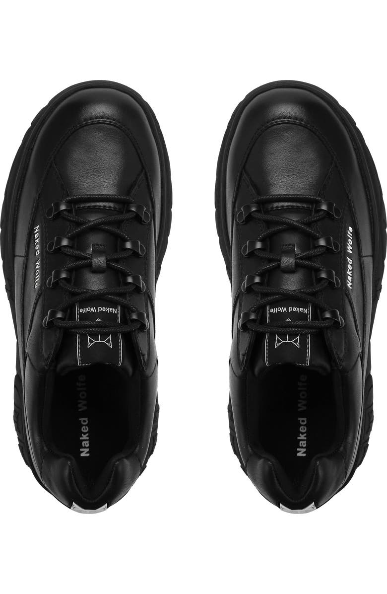 Naked Wolfe Sporty Leather Sneaker, Main, color, Black