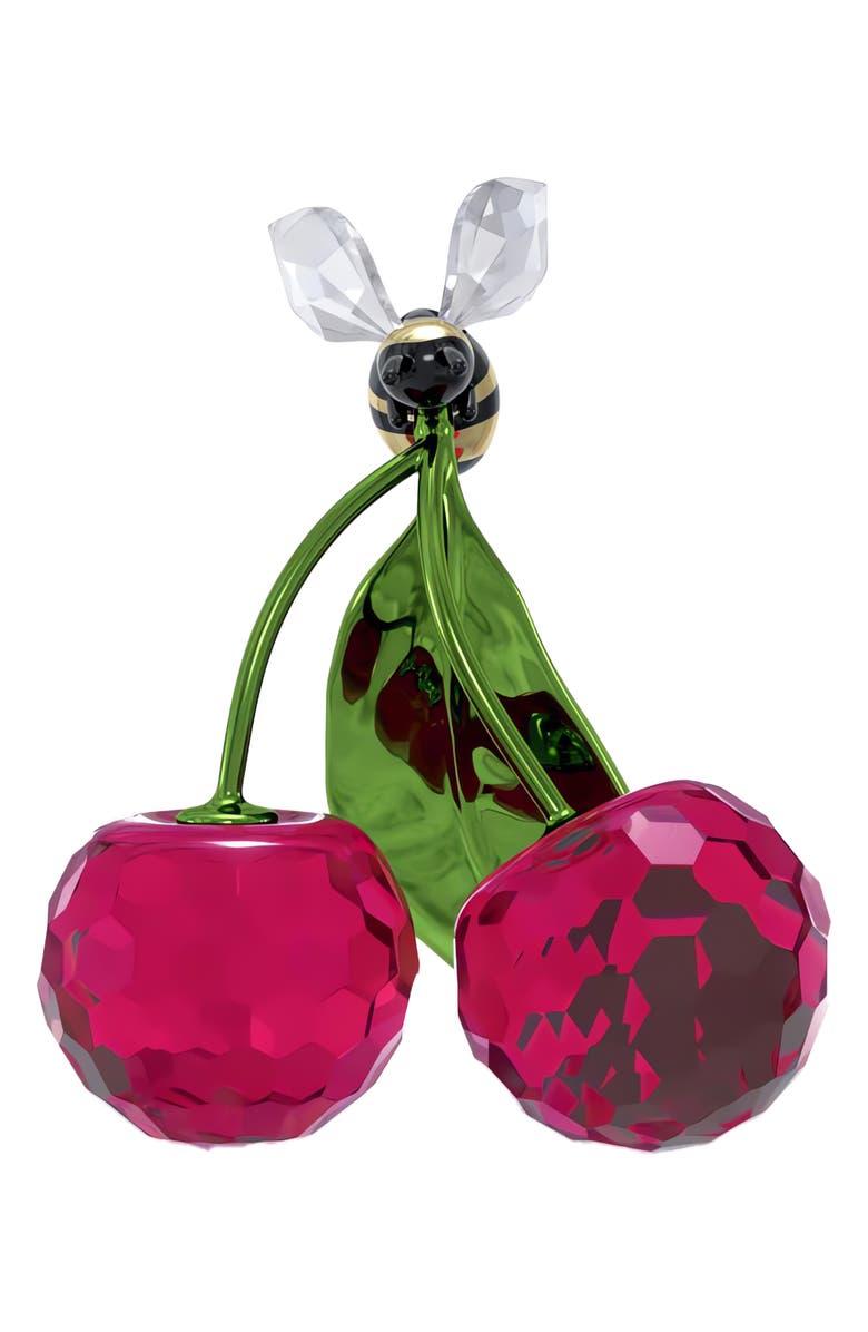 Swarovski Idyllia Bee & Cherry Crystal Figurine, Main, color,