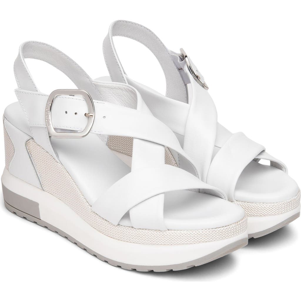 Nerogiardini Sport Wedge Sandal In White