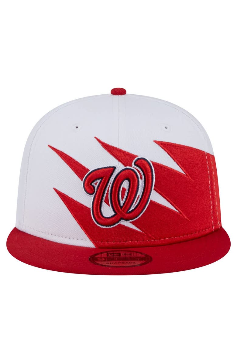 New Era Men's New Era Red/White Washington Nationals Jagged 9FIFTY Snapback Hat, Alternate, color, 