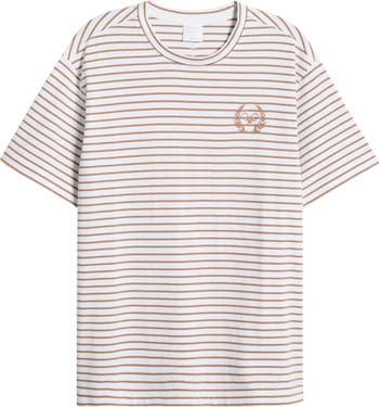 L'AGENCE - Tess Long Sleeve Tee in Black/White Stripe