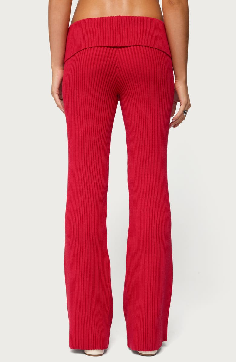EDIKTED Adannah Foldover Rib Pants, Alternate, color,