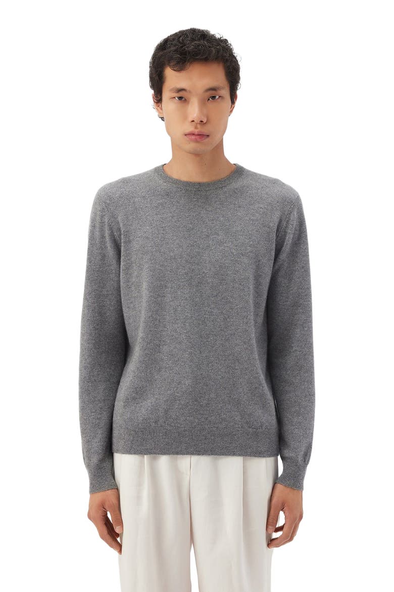 Essential Crewneck Cashmere Sweater, Alternate, color, dim gray