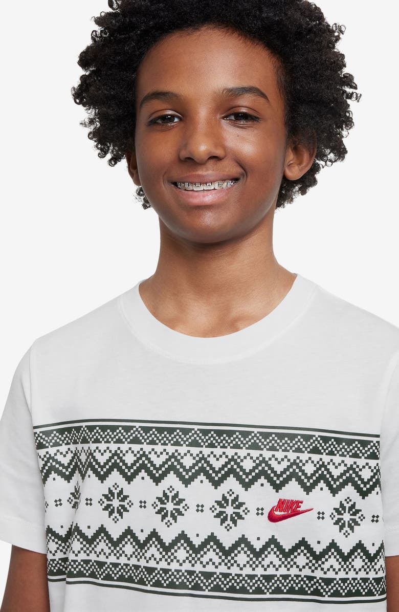 Nike Kids' Sportswear Cotton Graphic T-Shirt, Alternate, color,