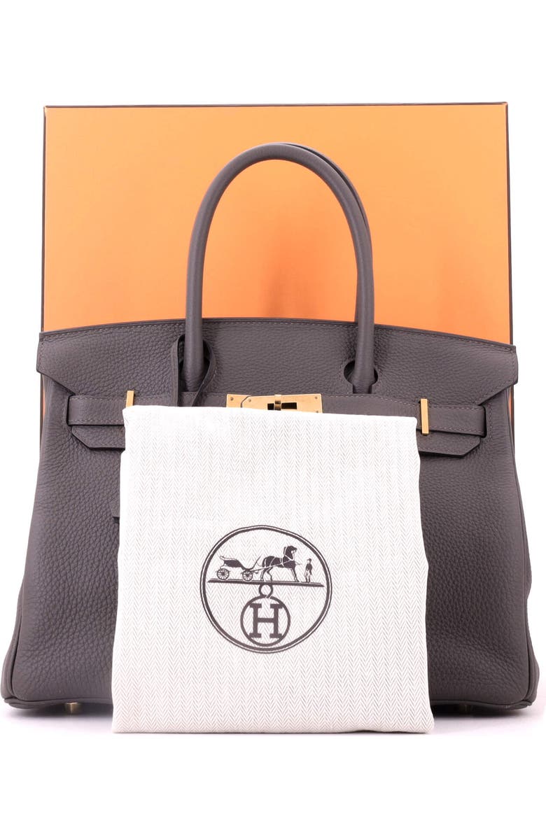 Pre-Owned Hermes Birkin Handbag Grey Togo with Gold Hardware 30, Alternate, color, Etain