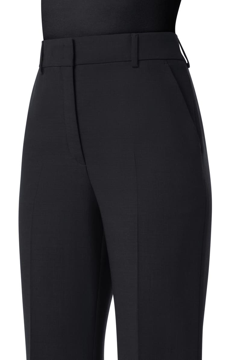 Akris Florine Wide Leg Wool Blend Pants, Alternate, color, Black