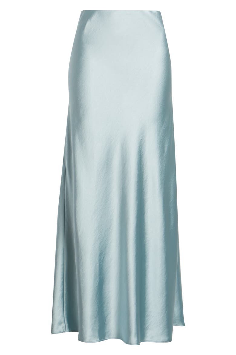 Satin Maxi Skirt, Alternate, color, BLUE CLOUD