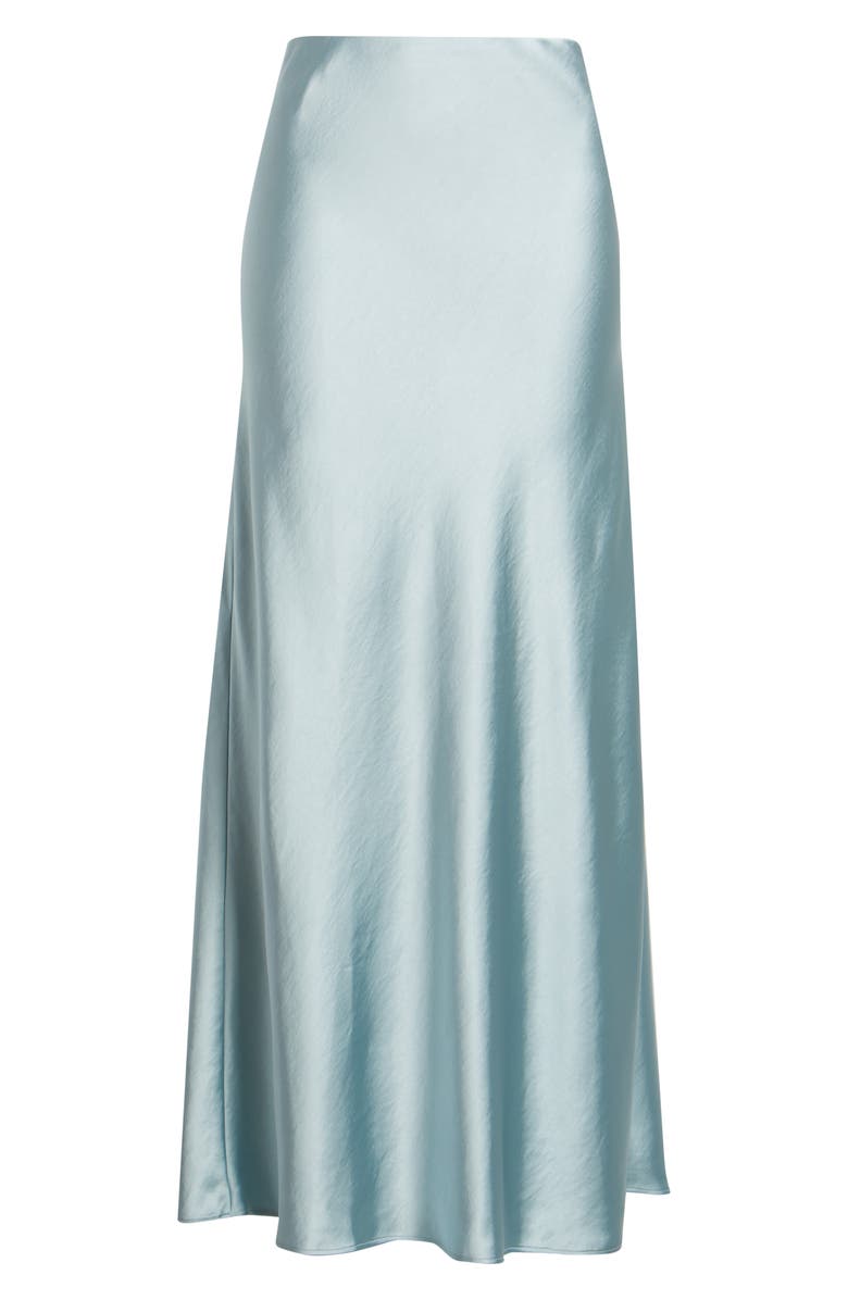 Open Edit Satin Maxi Skirt, Alternate, color, Blue Cloud