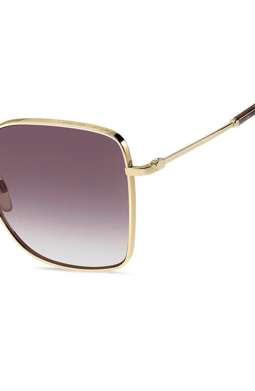 Marc Jacobs Marc 829s Metal Square Sunglasses In Gold