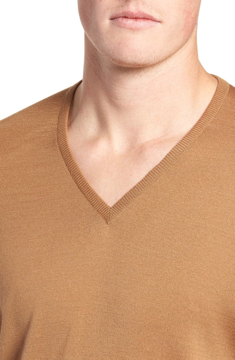 John Smedley 'Bobby' Easy Fit V Neck Wool Sweater, Alternate, color,
