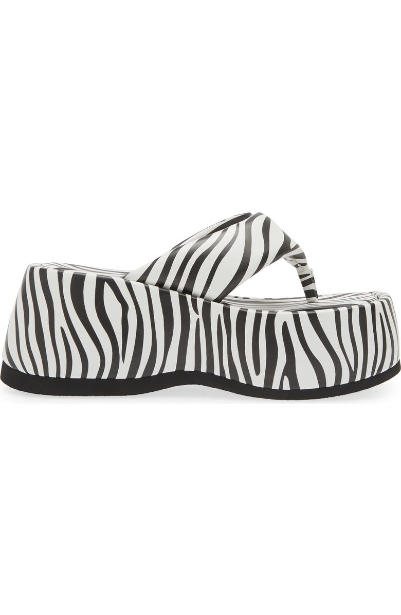 Jeffrey Campbell Crybaby Zebra Print Platform Sandal, Alternate, color,