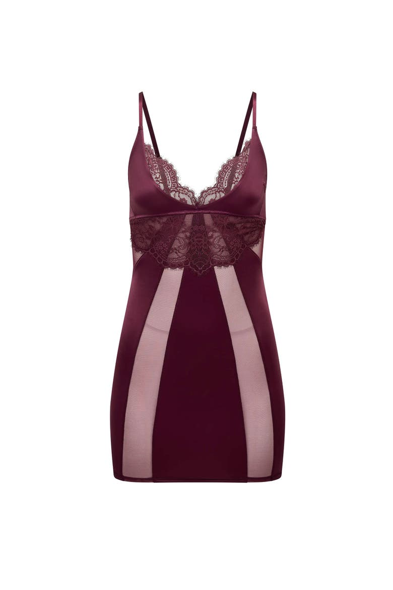 Elvira Slip Lingerie, Alternate, color, Dark purple