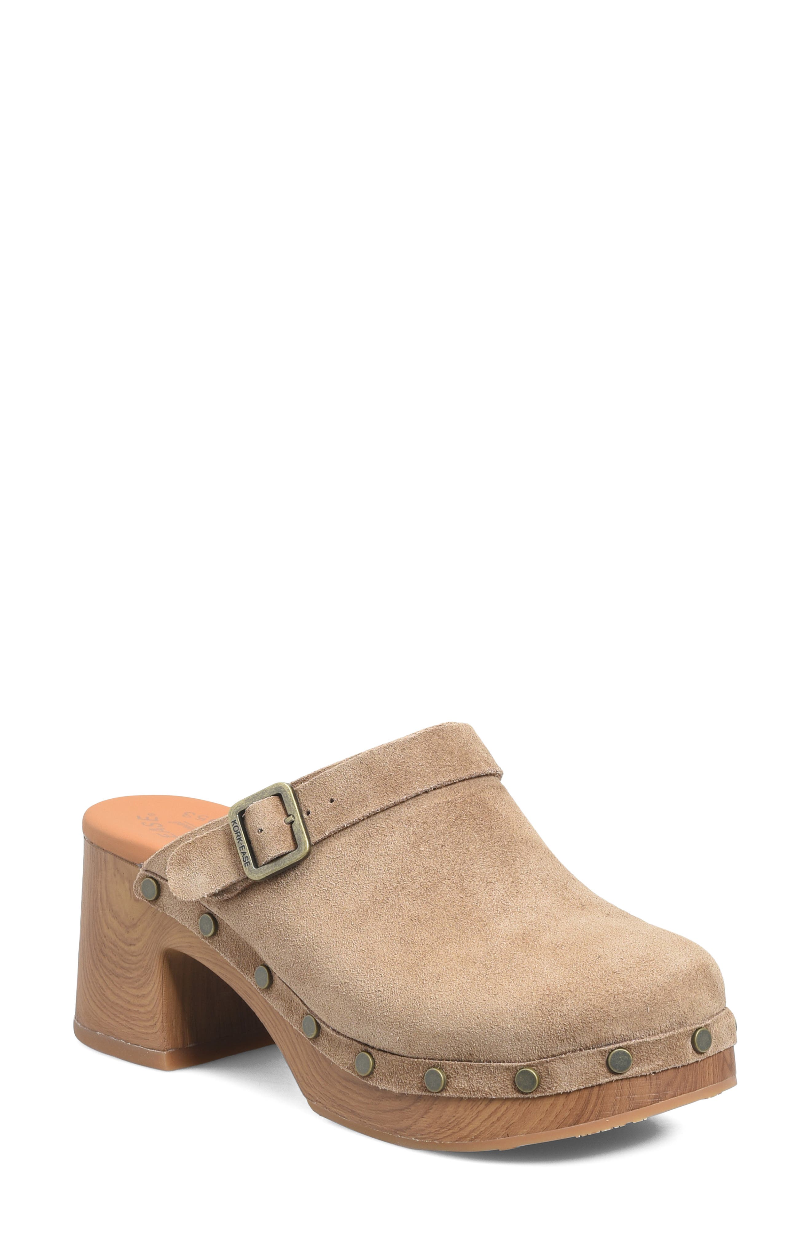 Tess Studded Clog, Main, color, TAUPE SUEDE