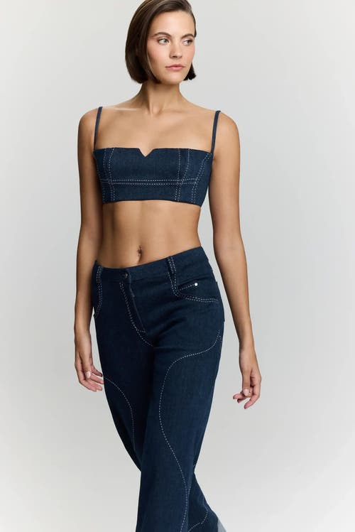 Jendue Ron Crop Top In Blue